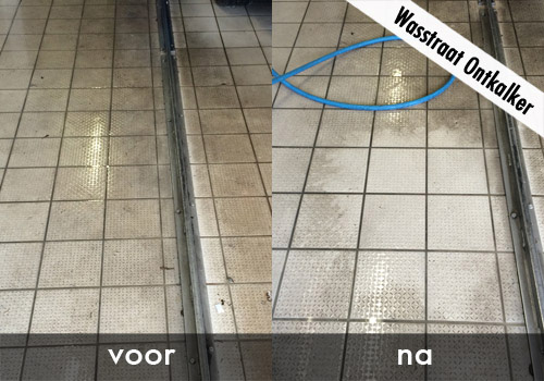 Lama Wasstraat ontkalker voor en na